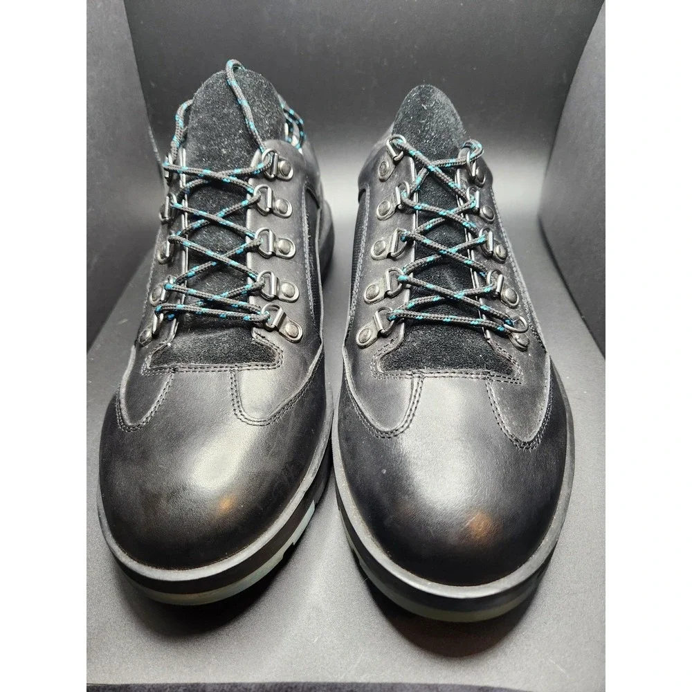 Anthony Miles Shoes Mens 11 Low-Top Hiking Derby Black Leather‎ Sneakers Comfort